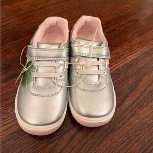 Stride Rite Silver and Pink Kids' Sneakers